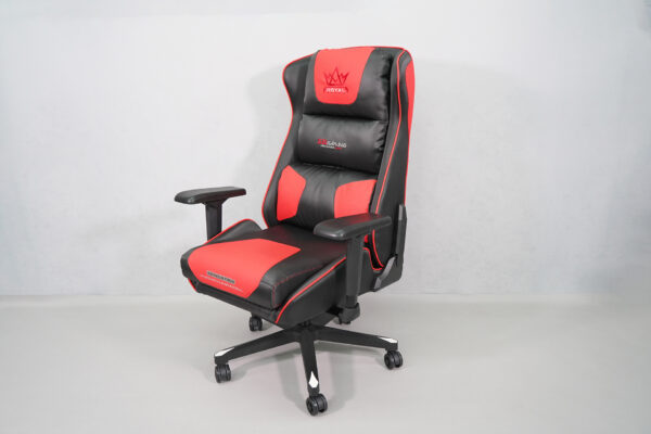 The EEC219 Royal Comfort Gaming Sofa is a sleek, ergonomic gaming chair with a black and red design, featuring soft cushioning and adjustable armrests. It’s crafted for optimal comfort during long gaming sessions, providing both style and functionality.