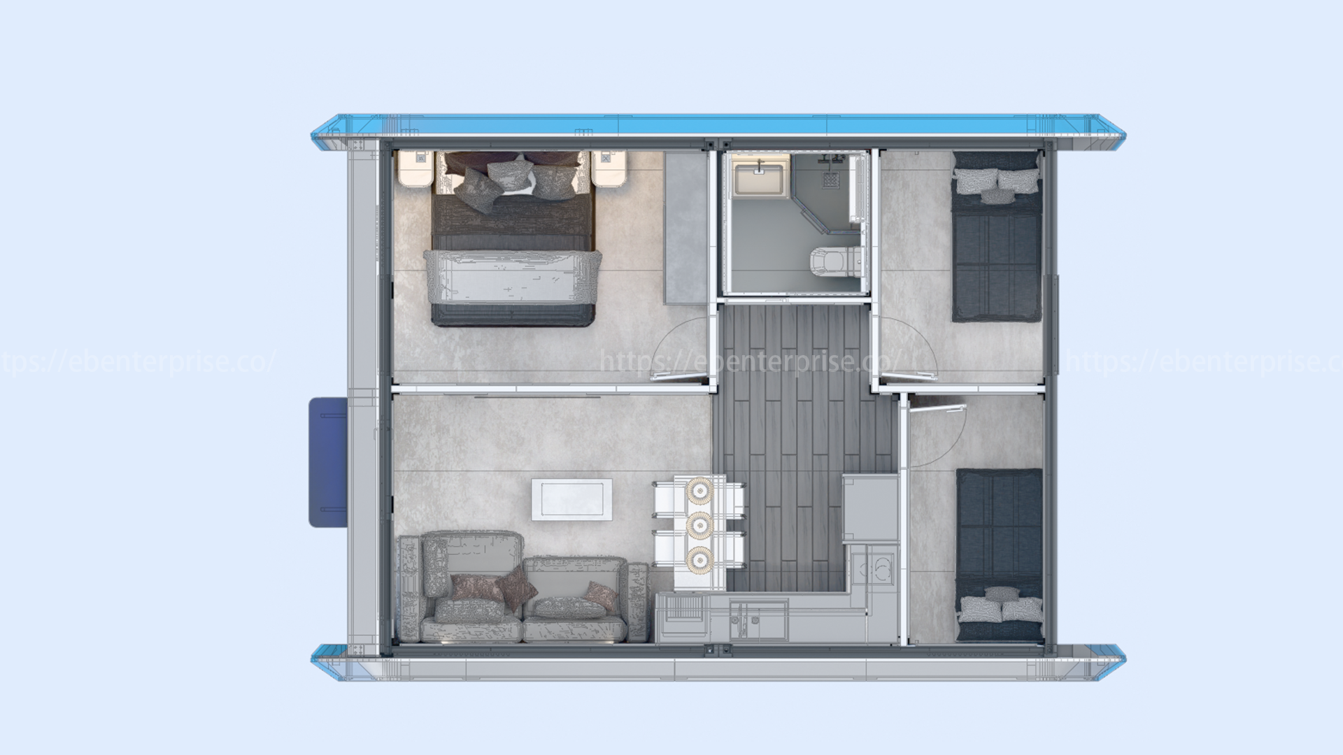 EB Home combo SQ shape 3 bedroom 47sqm 05.1