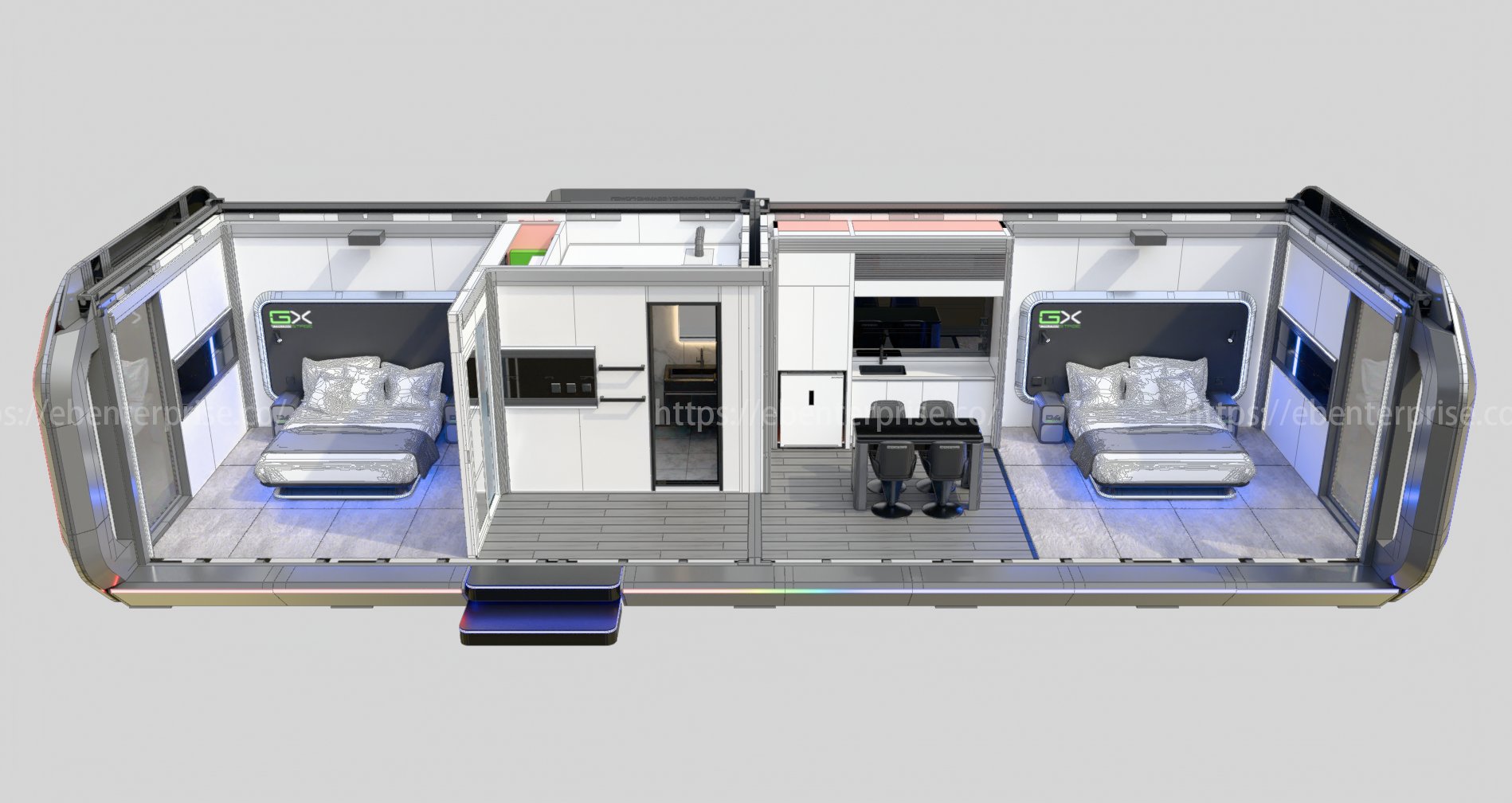 I shape extension 2 bedrooms (7.1)