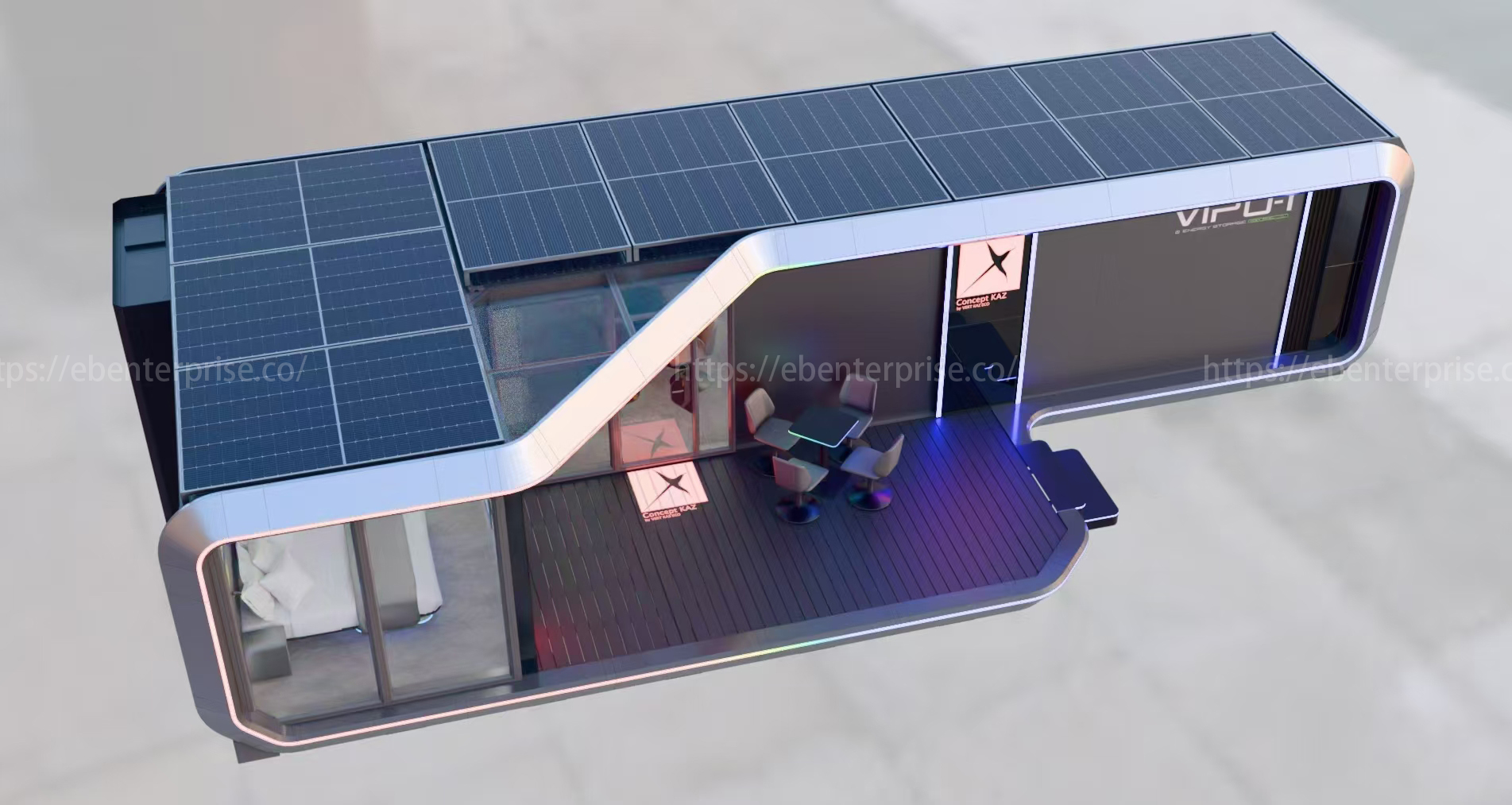 L shape extension 2 bedroom with solar panel 01